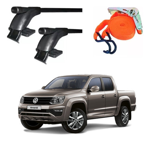 Car Roof Rack + Tie-Down Strap with Jack for Amarok Kit6 0