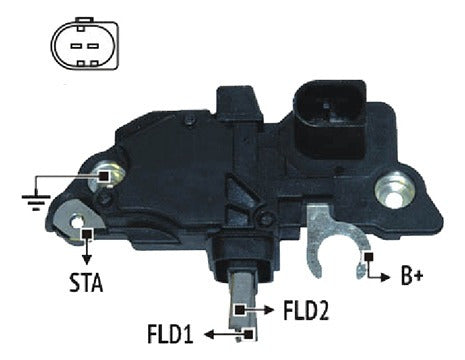 Regulador De Voltaje Para Bosch 12v 2p Tamatel 17688 0