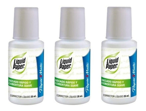 Paper Mate Liquid Paper Correction Fluid with Brush 20ml 0