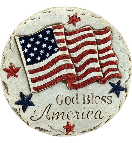 Gerson God Bless America Patriotic Stepping Stone 0