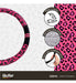 Car Steering Wheel Cover Animal Print Woman PVC + TPE 20
