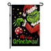 Decoracion Navideña Bandera Grinch Doble Cara 30x45 Cm 0