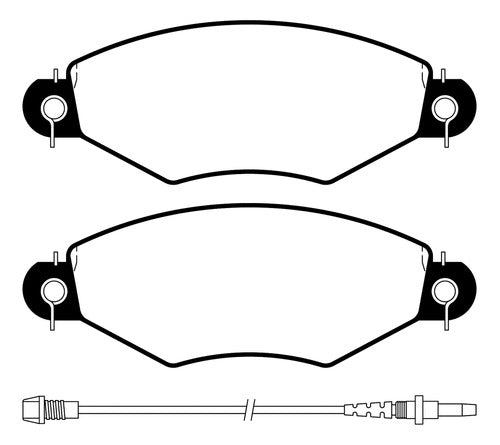 Juego De Pastillas De Freno Para Peugeot 206 0 1.9d 99/09 Li 0