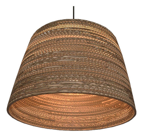 Conical Pendant Lamp 40cm Recycled Corrugated Cardboard by Decart 2