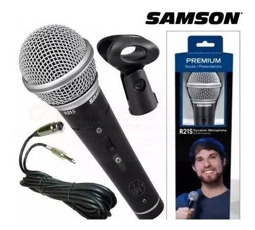 Samson R21 S Premium Microphone Pack with Cable and Stand 1