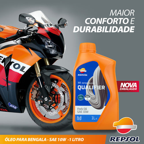 Óleo Bengala Suspensão Moto Alta Performance Sae 10w Repsol 1