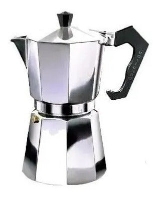 Volturno Classic 6-Cup Moka Coffee Maker with 2 Flashy Luminarc Jars 1