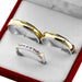 Joyería Belmar Classic Half Infinity Wedding Rings in Gold and Silver 1