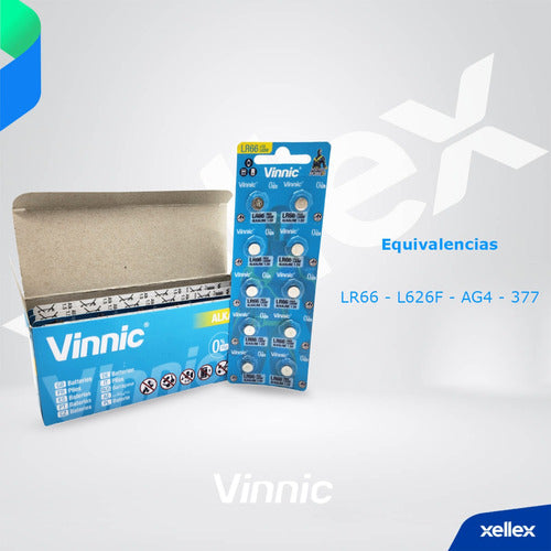 Vinnic 50 X LR66 AG4 L626F 377 Batteries 3