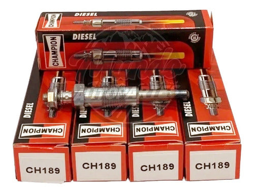 4 Champion Preheating Spark Plugs for Fiat Ducato 1.9 D 0