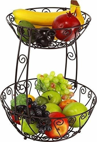 Canasta De Frutas Cuenco Para Frutas Color Bronce 0