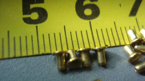 200-Pack 1.5mm x 3mm Tubular Brass Rivet 3