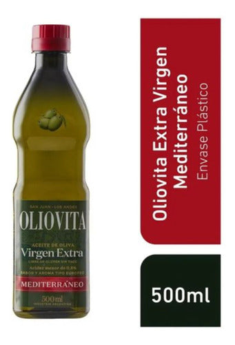 Oliovita Mediterraneo Extra Virgin Olive Oil Pack X3 500 mL 1