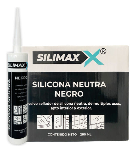 Silimax Silicona Neutra 280g Transparente Blanca Negra - Pack X12 5