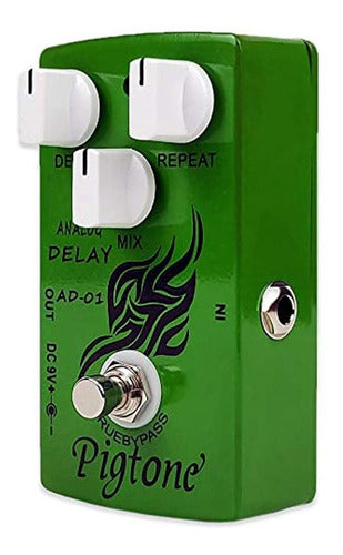 Pigtone Pp-22 Analog Delay Pedal De Efecto De Guitarra Con T 2