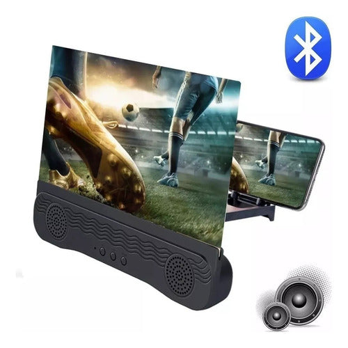 6D Screen Magnifier Bluetooth Speaker 14-Inch Phone Amplifier 6