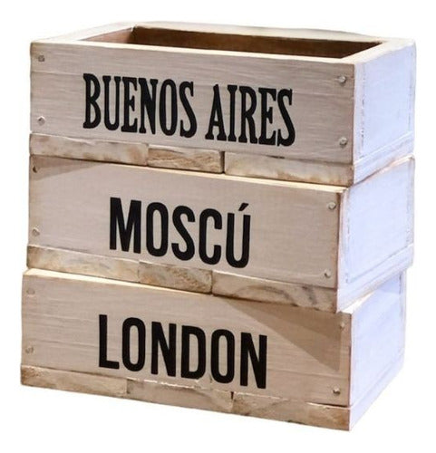 Cajas Cajones De Madera Vintage  Ciudades 0