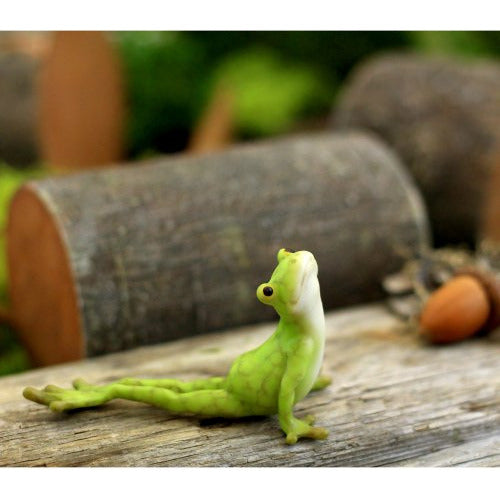 Top Collection Yoga Frog Bhujangasana Cobra Pose Fairy Garden Miniature 1