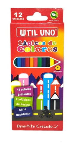 Lapices De Colores Util Uno X12 Divertite Creado 0