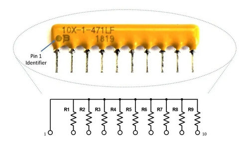 Bourns 100x 4610-1-103 Array 9 Resistors + 1 Common 10k 10 Pins 1