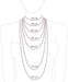 Acrylic Pearl Necklace Unisex Surgical Steel 7