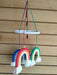 Rainbow Macrame Artisanal Hanging Keychains-Mobiles-Carousels 7