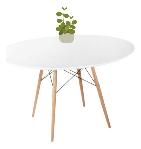 Web-Car Eames Round Table 80cm Nordic Style Lacquered MDF 0