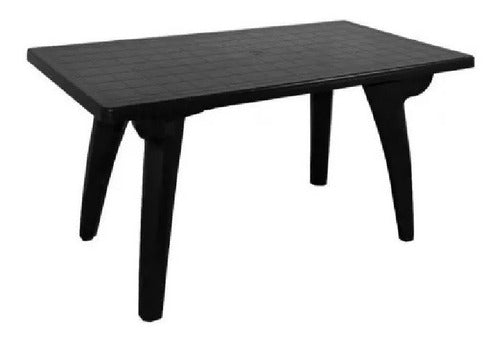 Mascardi Black Reinforced Rectangular Table with Steel Core 0