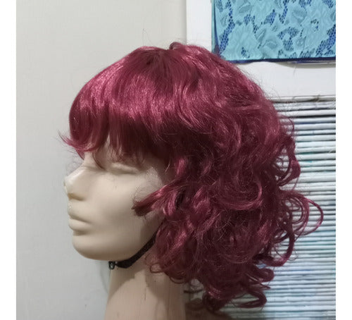 Peluca Corta Anime Borgoña Unica B La Parti Wigs! 3