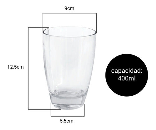 Durax Set of 12 Pampa Glasses - 400ml 1