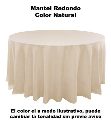 Round Tablecloth 2.20 Tropical Antistain Pack of 3 Units 18