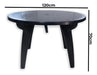 Mascardi Reinforced Steel 120cm Black Round Plastic Table 1