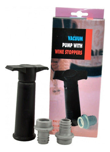 Paravinos Vacuum Pump for Wines with 2 Silicone Stoppers 0