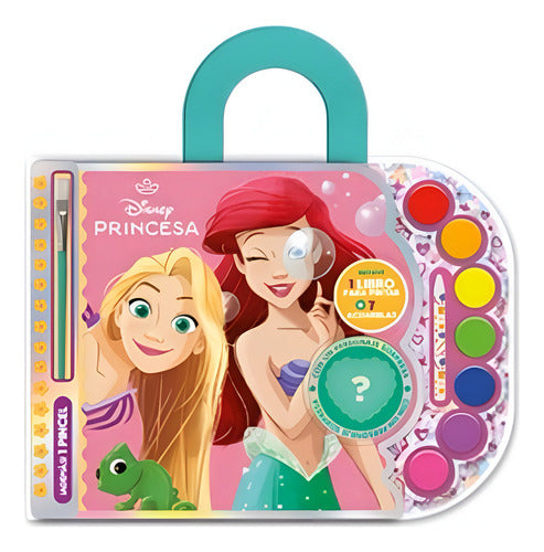 Vértice Set Blister Acuarela Disney Princesas Con Libro Para Pintar 0