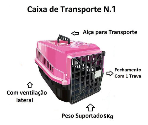 Brinquedo Galinha De Plastico Pet + Caixa Transporte N1 Rosa 1