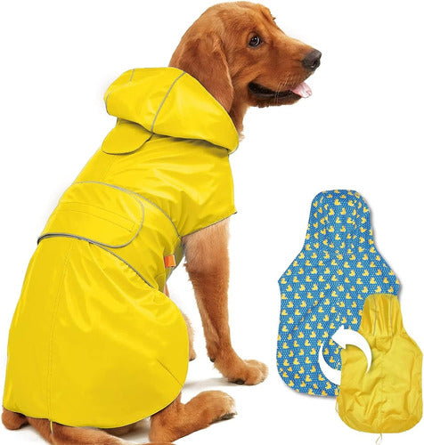 Chaqueta De Lluvia Reversible Para Perros, Talla Xl 0