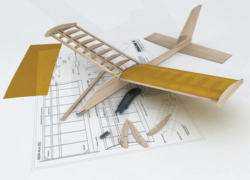 Aerostar Origone II 2 P/ Armar Aeromodelismo Escolar Madera Balsa 0