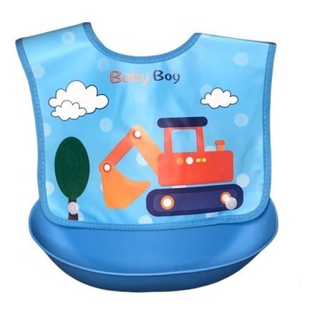 Waterproof Silicone Bib with Pocket Container for Babies P 8