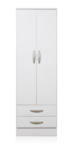 Pektra Home Placard Ropero Eco 58x182x47 Cm 2 Puertas 2 Cajones Blanco 1