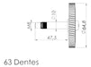 Engrenagem Motor Limpador De Parabrisas Mbenz 1620 63 Dentes 5