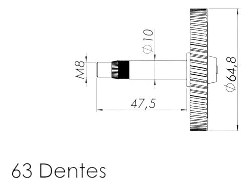 Engrenagem Motor Limpador De Parabrisas Mbenz 1620 63 Dentes 5