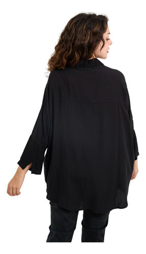 Clothing Basics Blusa Lisa Twill Esc V Mujer Tila 1