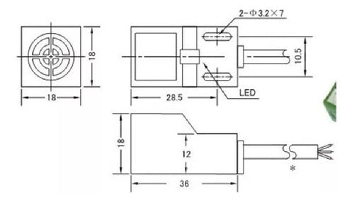 ELECTRONICA MTS Replacement for Sensor Inductive FS17-5DP2 1