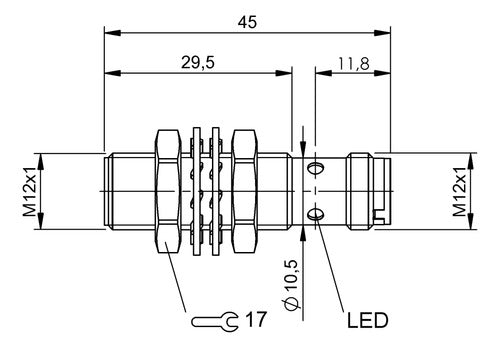 Sensor Inductivo M12 Pnp Na Conector M12 Balluff- Bes00py 1