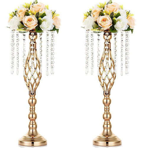 Sziqiqi Floral Centerpiece Riser for Wedding Table Gold 0