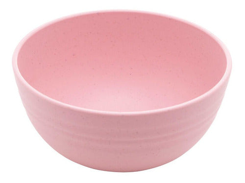 Bowl De Bambu Ecológico Rosa Lines Lyor 12x6cm 0