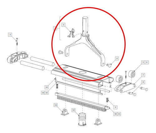 Horqueta Arco Para Limpiafondo Aluminio Repuesto Vulcano !!! 5