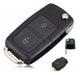 Keyfad Car Remote Key Shell + 2-Button LED Key Half Detachable 4