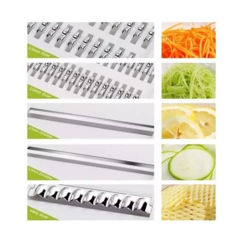 Mercadoshop Manual Mandoline Slicer with 5 Vegetable Cuts + Peeler 5