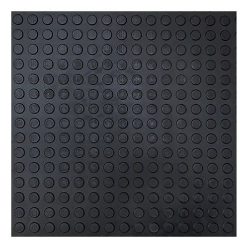 04 Piso Moeda Preto Borracha Pastilhado 50x50cm 0